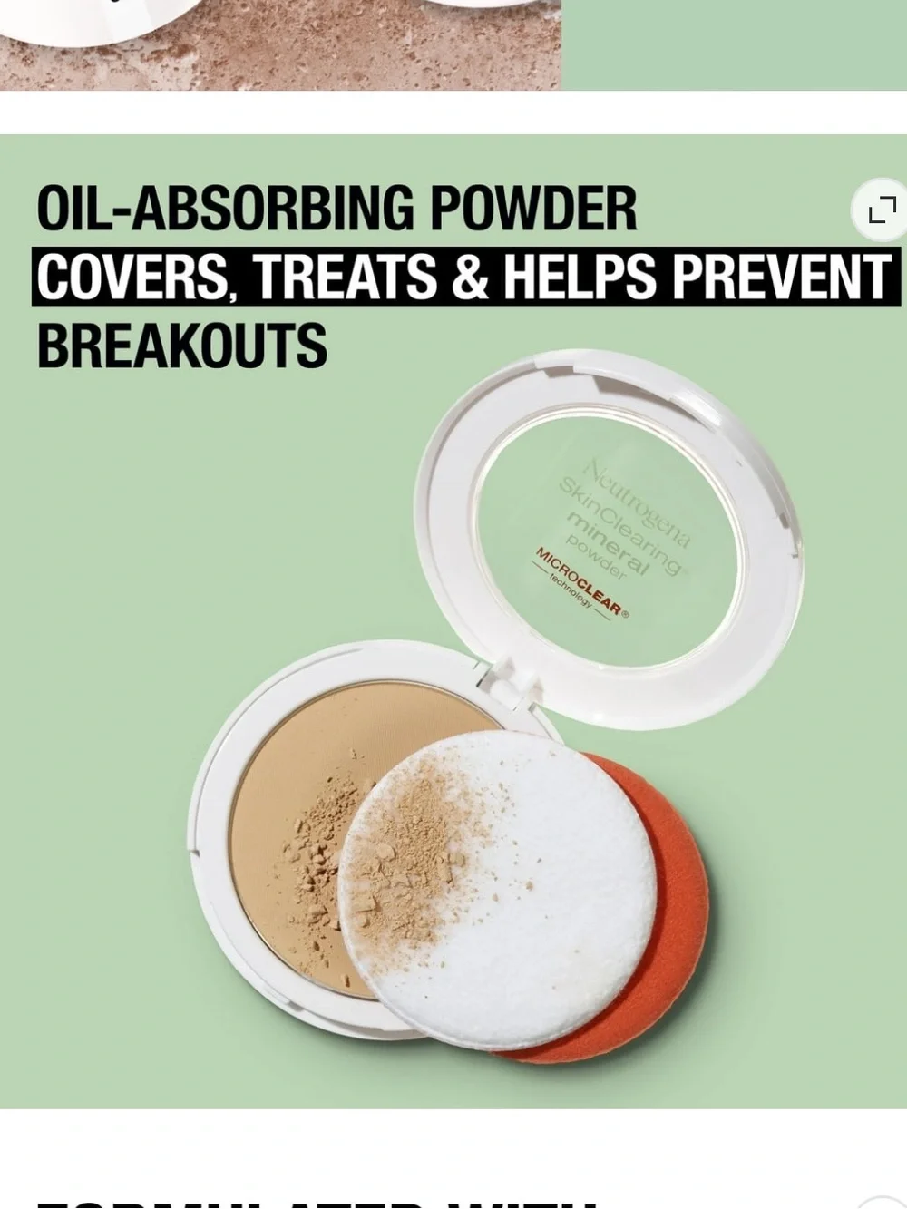 Neutrogena SkinClearing Pressed Acne Powder, Classic Ivory 10,.38 oz